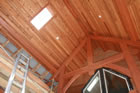 Island School of Building Arts - Construction of Great Hall - Cedar in drivethrough